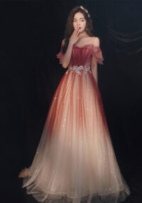 Off Shoulder Evening Dress Women Wedding Formal Party Dress Slim Fit Strapless Bridal Dress(Processing time need 3-6 days)