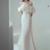 Off Shoulder light wedding dress summer bride wedding dress（Processing time need 3-6 days）