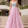 Pink Sequin Wedding & Evening Dress