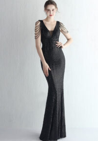 Plus Size Women Plus Size Sequins Formal Party Maxi Evening Dress