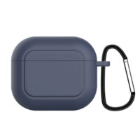 Portable Wireless Headset Soft Silicone Case Large-capacity Protective Cover Storage Pouch Compatible For airpod 3rd Gen Blue