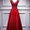 Red Bride Long Gown Chic Spring Wedding Formal Party Evening Dress(Processing time need 3-6 days)