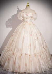 Retro Off Sholder Luxury Evening Gown Elegant Formal Party Dress(Processing time need 3-6 days)