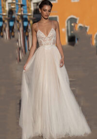 Sexy Strap V-Neck Backless Lacewedding Dress(Processing time need 3-6 days)