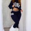 Spring Sports Fashion Long Sleeve Letter Sweater Sports Pants Two Piece Set