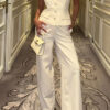 Spring-Summer Women's Fashion Chic Solid Straight-Leg Pants Set