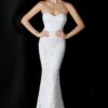Summer White Sequins Strapless Wedding Mermaid Bridal Gown