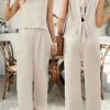 Summer Women's Fashion Sleeveless Tank Casual Pants Set