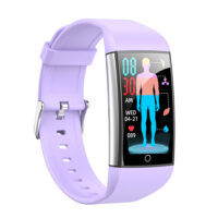 TK76 Smart Watch Sleep ECG Body Fat Heart Rate Temperature Detection 1.47 inch Touch Screen Fitness Watch Purple