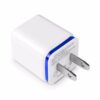 USB Double Wall Fast Charger Adapter 1A 2A 5V for Android / Galaxy / iPhone blue US plug