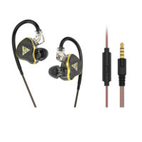Wired Earbuds In-Ear Headphones High Sound Quality Noise Canceling Earphones Replaceable Line For All 3.5mm Jack Device Black 3.5mm plug 1.2m with mic
