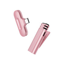 Wireless Lavalier Microphone Intelligent Noise Reduction Hd Audio Video Recording Mini Collar Clip Mic Rose Gold