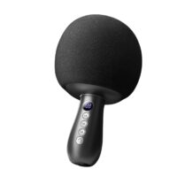 Wireless Microphone Portable Noise Reduction Mic with Intelligent Power Digital Display DSP Reverb Technology Black
