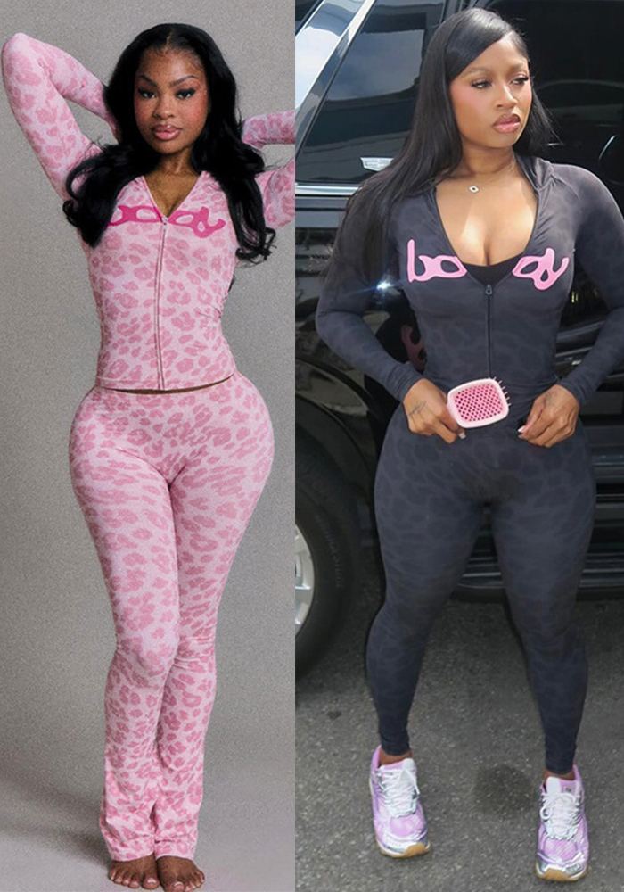 Women Autumn Hooded Camouflage Print Long-Sleeved Top and Pants Two-Piece Set