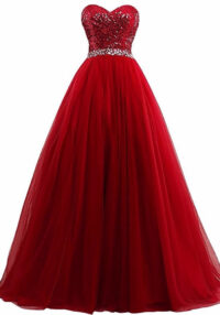 Women Burgundy Strapless Prom Evening Dress(Processing time need 3-6 days)