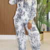 Women Casual Long-Sleeved Shirt and Pants Two-Piece Set