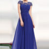Women Elegant Short Sleeve Lace Bridesmaid Evening Dress（Processing time need 3-6 days）