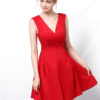 Women Elegant Sleeveless Formal Party Mini Evening Dress
