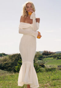 Women Fall Sexy Off-Shoulder Strapless Long-Sleeved Fishtail Dress