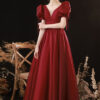 Women Formal Party Puff Sleeve Evening Dress(Processing time need 3-6 days)