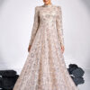 Women Long Sleeve Round Neck Sexy Sequined Formal Party Maxi Evening Dress