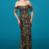 Women Off-Shoulder Tassel Formal Party Sequin Fishtail Evening Dress