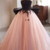 Women pink Strapless evening dress Formal Party elegant tutu（Processing time need 3-6 days）