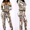 Women Printed Two-Piece Top and Pant Set