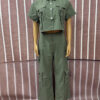 Women Ribbon Short Sleeve Top and Cargo Pants Two-Piece Set