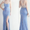 Women Sequined Halter Neck Halter Formal Party Maxi Mermaid Evening Dress