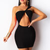 Women Sexy Cut-Out One-Shoulder Dress