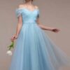 Women Sexy Off Shoulder Mesh Wedding Bridesmaid Dress