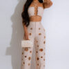 Women Sexy Top and Ripped Pants 2-piece Set