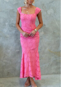 Women Sleeveless Off-Shoulder Solid Dress