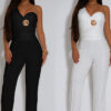 Women sleeveless top trousers two-piece set