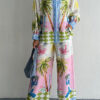 Women Style Printed Linen Long Sleeve Shirt and Pants Two-Piece Set