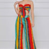 Women Summer Colorful Striped Two-Piece Top and Pant Set