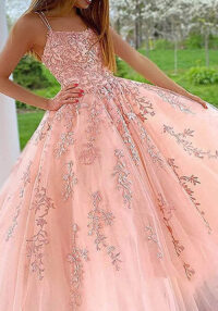 Women summer lace applique party dance evening dress(processing time 4-5 days)