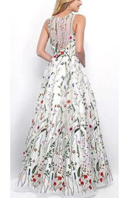Women wedding dress embroidered chiffon color sexy evening dress(Processing time need 3-6 days)