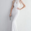 WomenElegant Sequined Halter Neck Evening Dress
