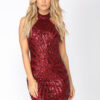 Women's Wave Sequin Sleeveless Sexy Bodycon Dress