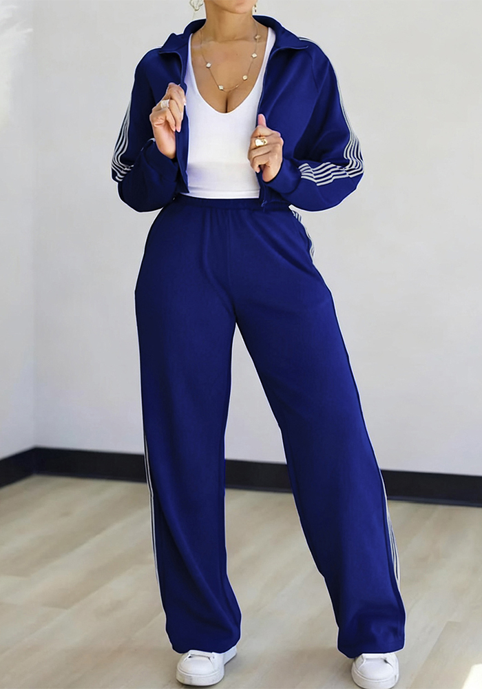 Autumn Women's Casual Tracksuit Sport Home Wear Two-Piece Pants Set