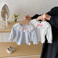 Baby Girls Solid Color Tops Wholesale 25092241