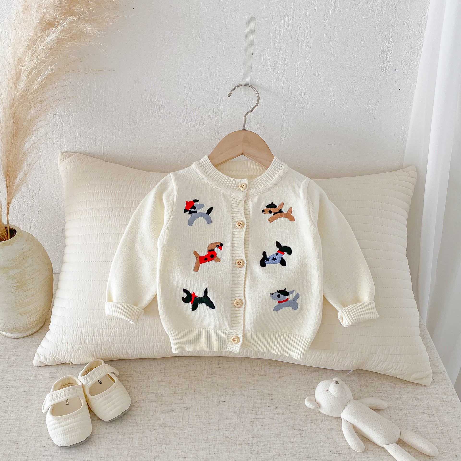 Baby Kid Girls Animals Embroidered Cardigan Wholesale 25092228