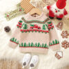 Baby Kid Girls Cartoon Plant Christmas Sweaters Wholesale 25101511