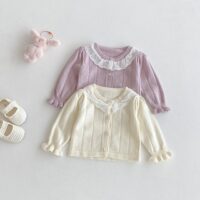Baby Kid Girls Solid Color Cardigan Wholesale 25092236