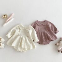 Baby Kid Girls Solid Color Rompers Wholesale 25092221