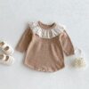 Baby Kid Girls Solid Color Rompers Wholesale 25092238