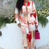 Plus Size African Women Elegant Printed Shirt and Pants Two-Piece Set