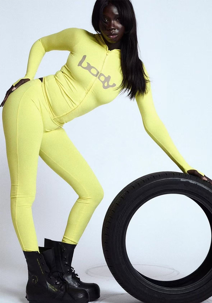 Women leopard print letter print hooded long-sleeved jacket top + printed trousers two-piece set